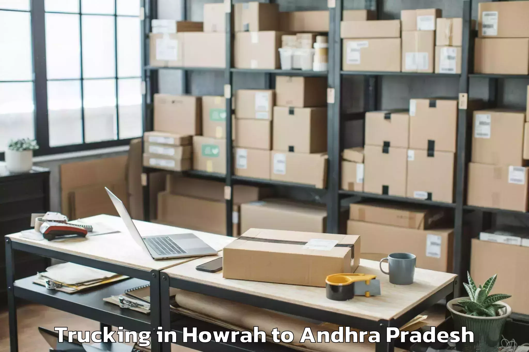 Leading Howrah to Allavaram Trucking Provider